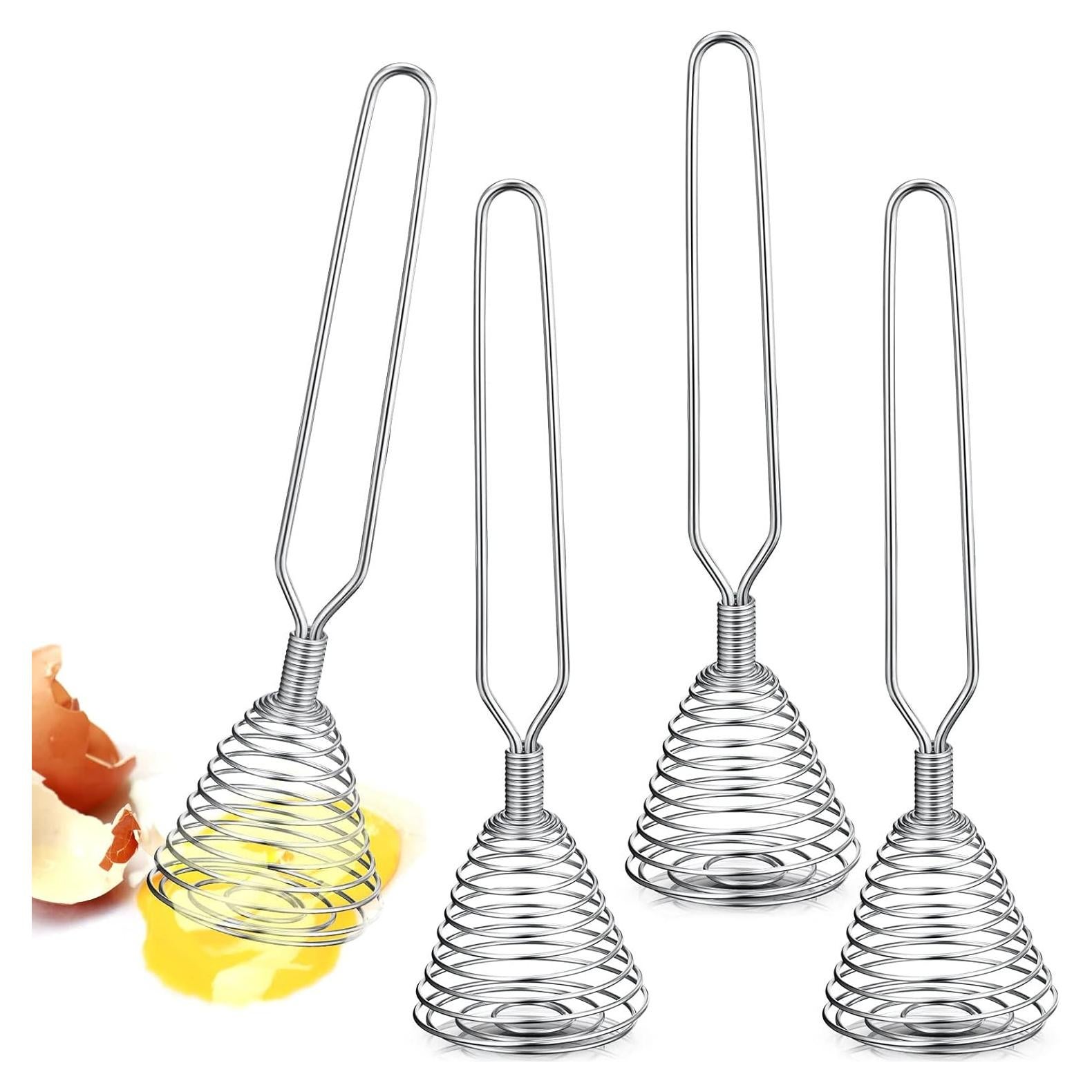 Batidores de Resorte Acero Inoxidable CHENGU 4 Piezas 21.5 cm