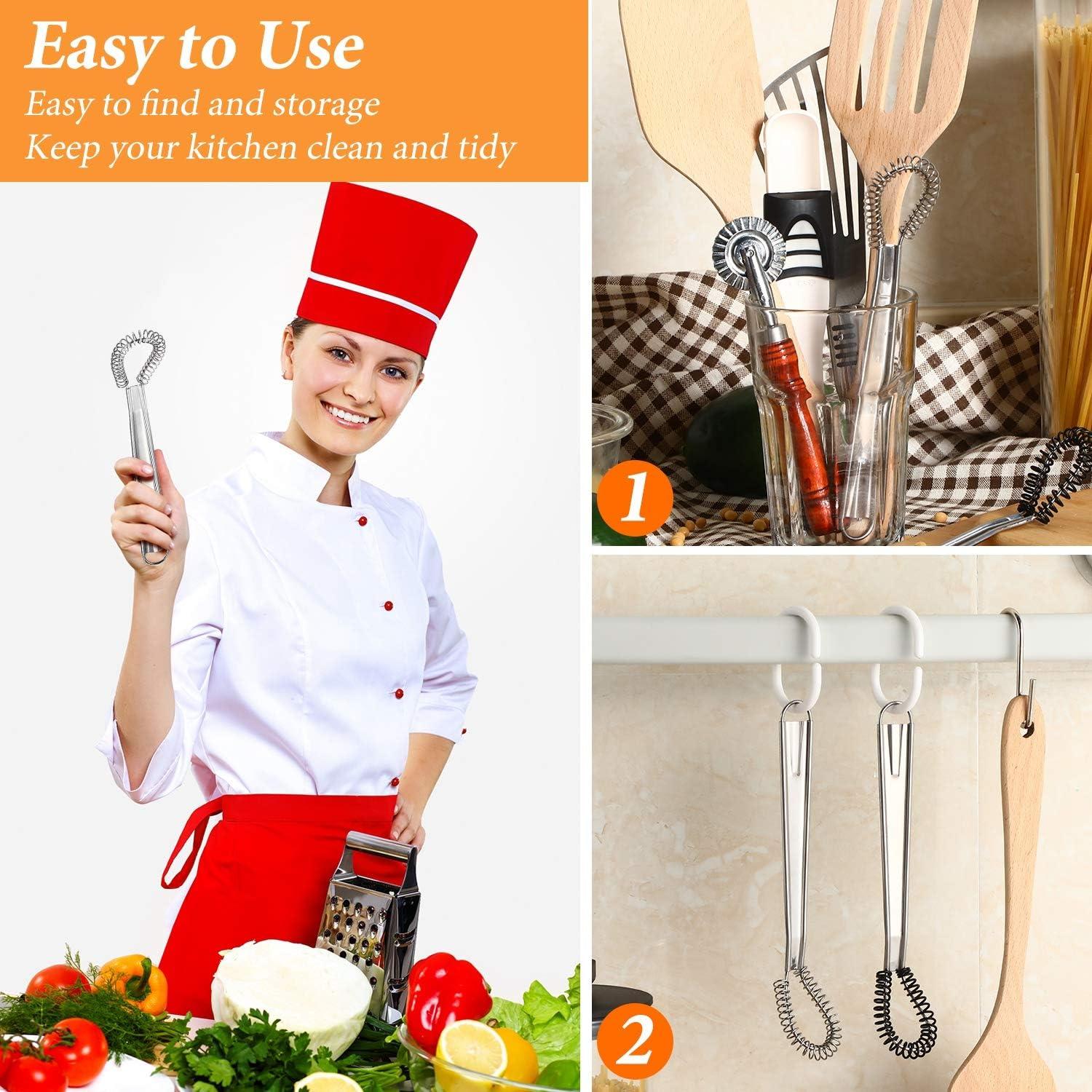 Juego de 4 Batidores de Huevos Boao de Acero Inoxidable