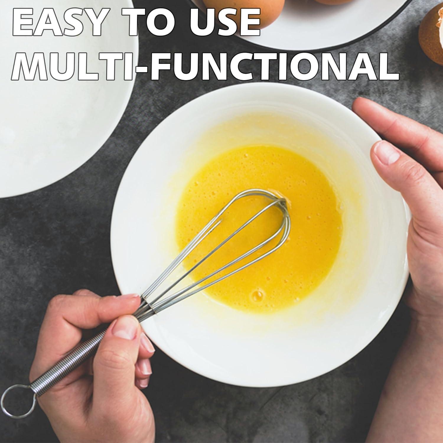 Batidores de Alambre Mini Anaeat, Acero Inoxidable, 2 Pcs