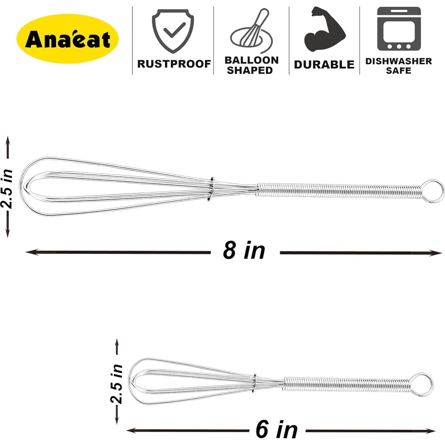 Juego de Batidores Mini Anaeat 2 Piezas Acero Inoxidable