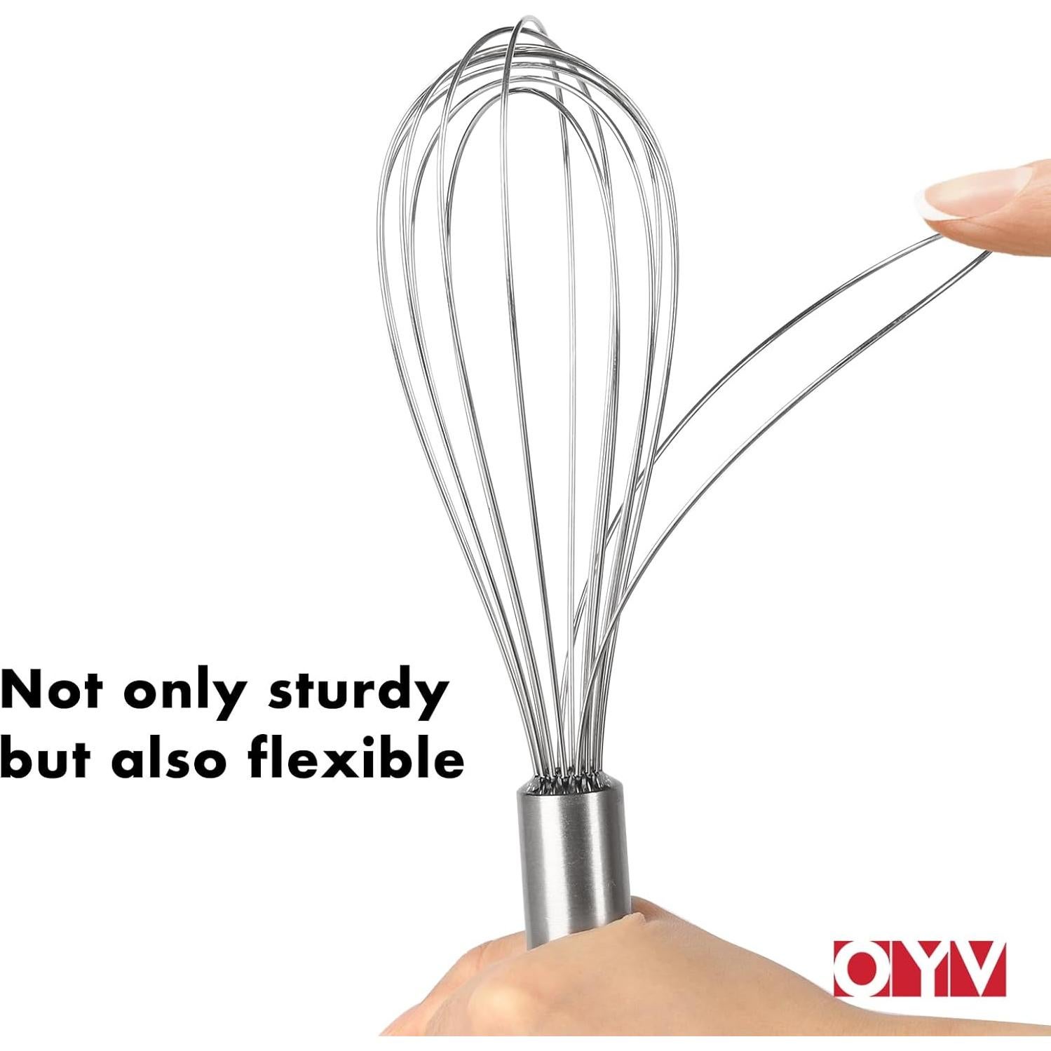 Batidor de acero inoxidable OYV 25,4 cm apto lavavajillas