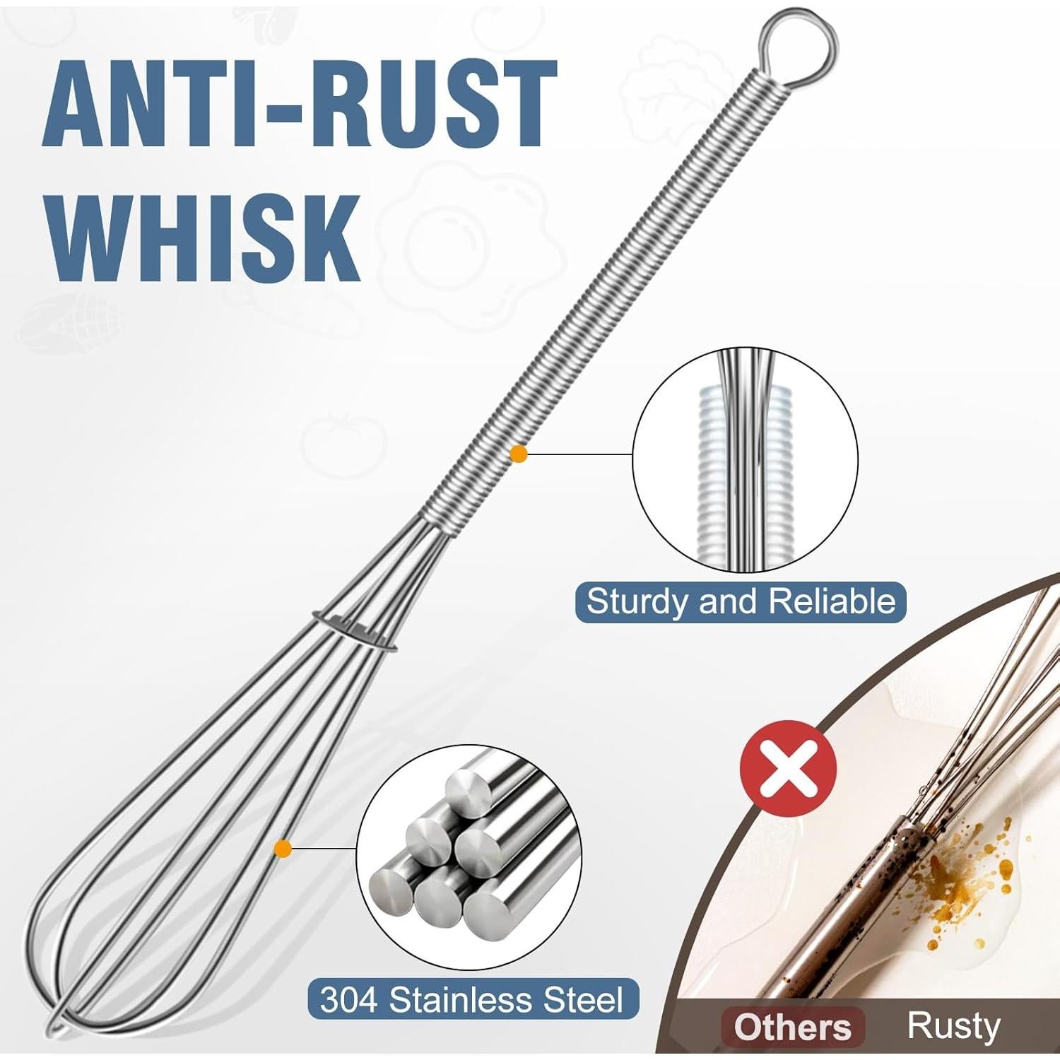 Batidor Mini Walfos Acero Inoxidable 3 Piezas 19,6cm