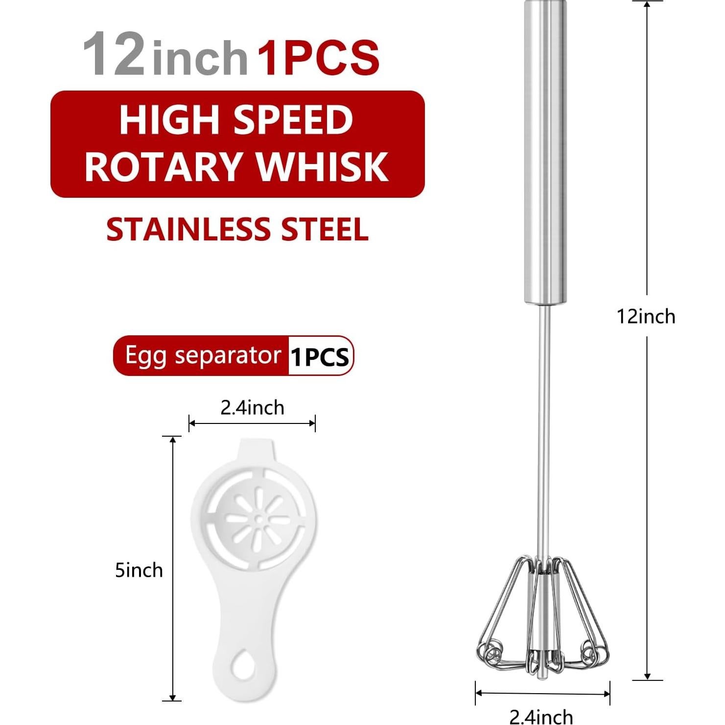 Batidor de Mano Semiautomático eispap Acero Inoxidable 30,5 cm