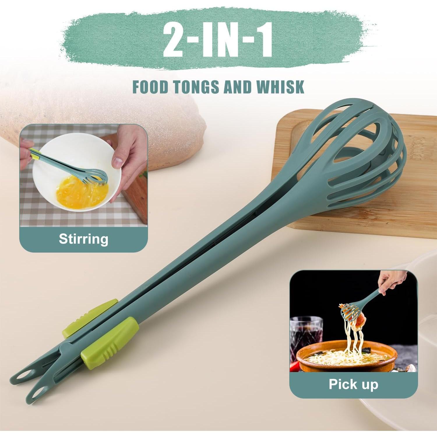 Batidor de Huevos y Pinza de Comida 2 en 1 Lyreh Verde