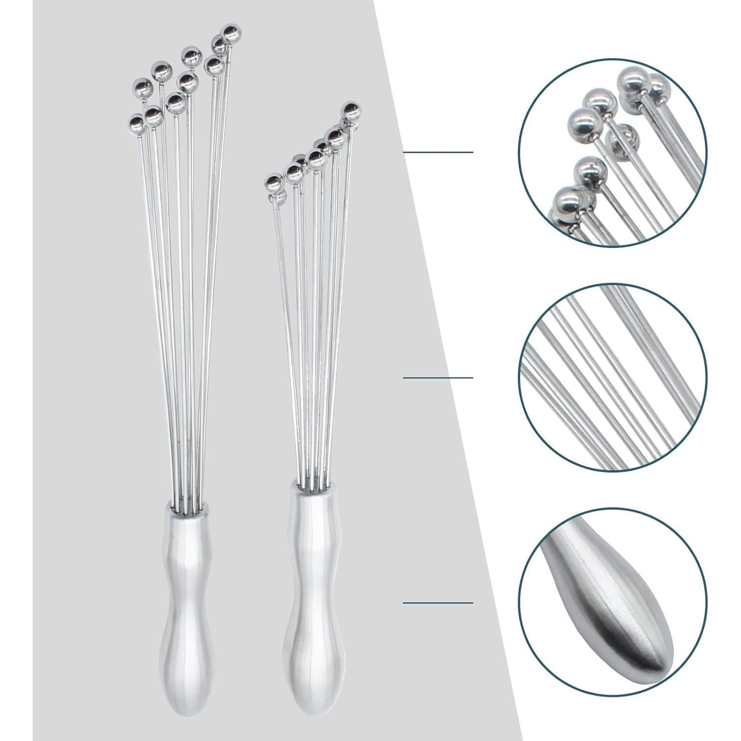 Batidores de Huevo Hitefu 2PCS Acero Inoxidable 25,4 y 30,5 cm