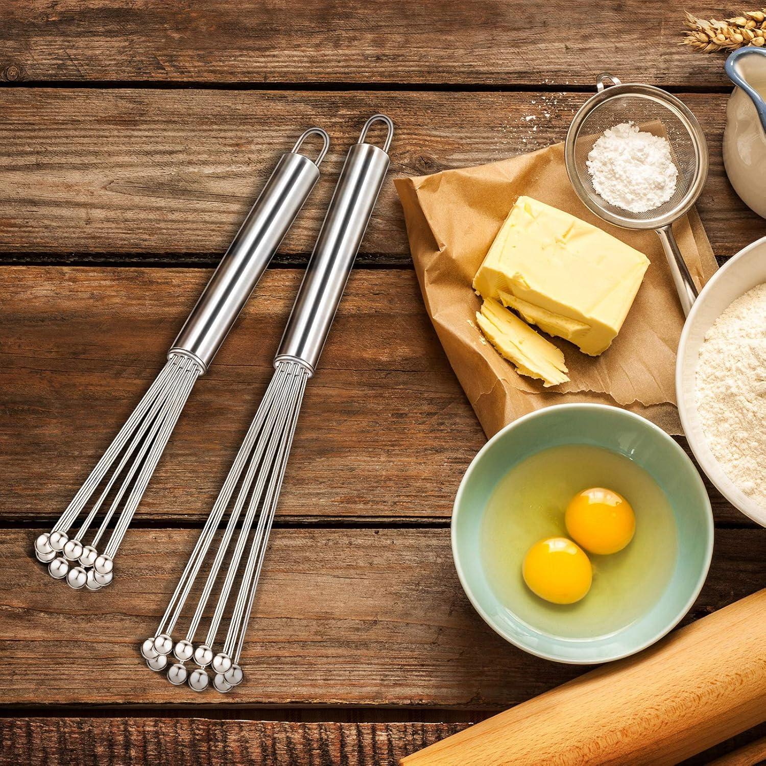 Juego de Batidores de Huevo Patelai 2 Piezas Acero Inoxidable