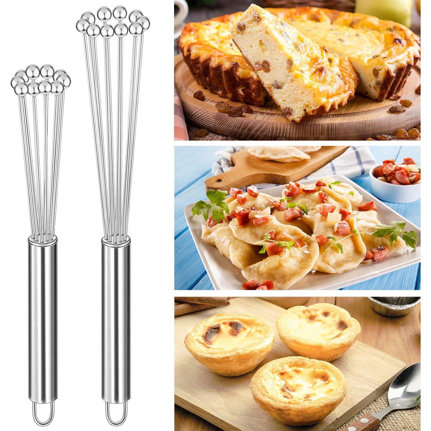 Juego de Batidores de Huevo Patelai 2 Piezas Acero Inoxidable