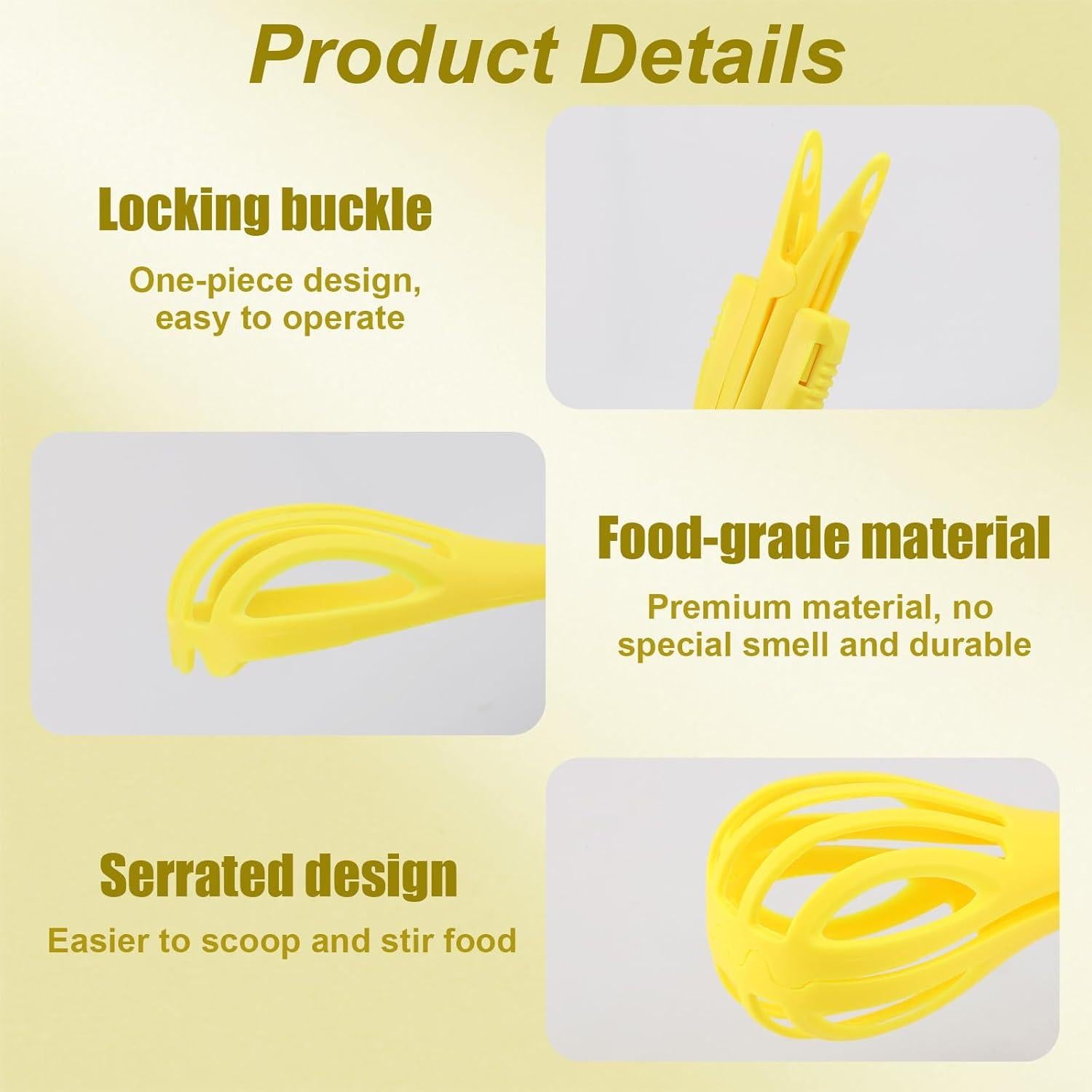 Clip de Comida y Batidor de Huevos Gosknor Amarillo 28.8cm