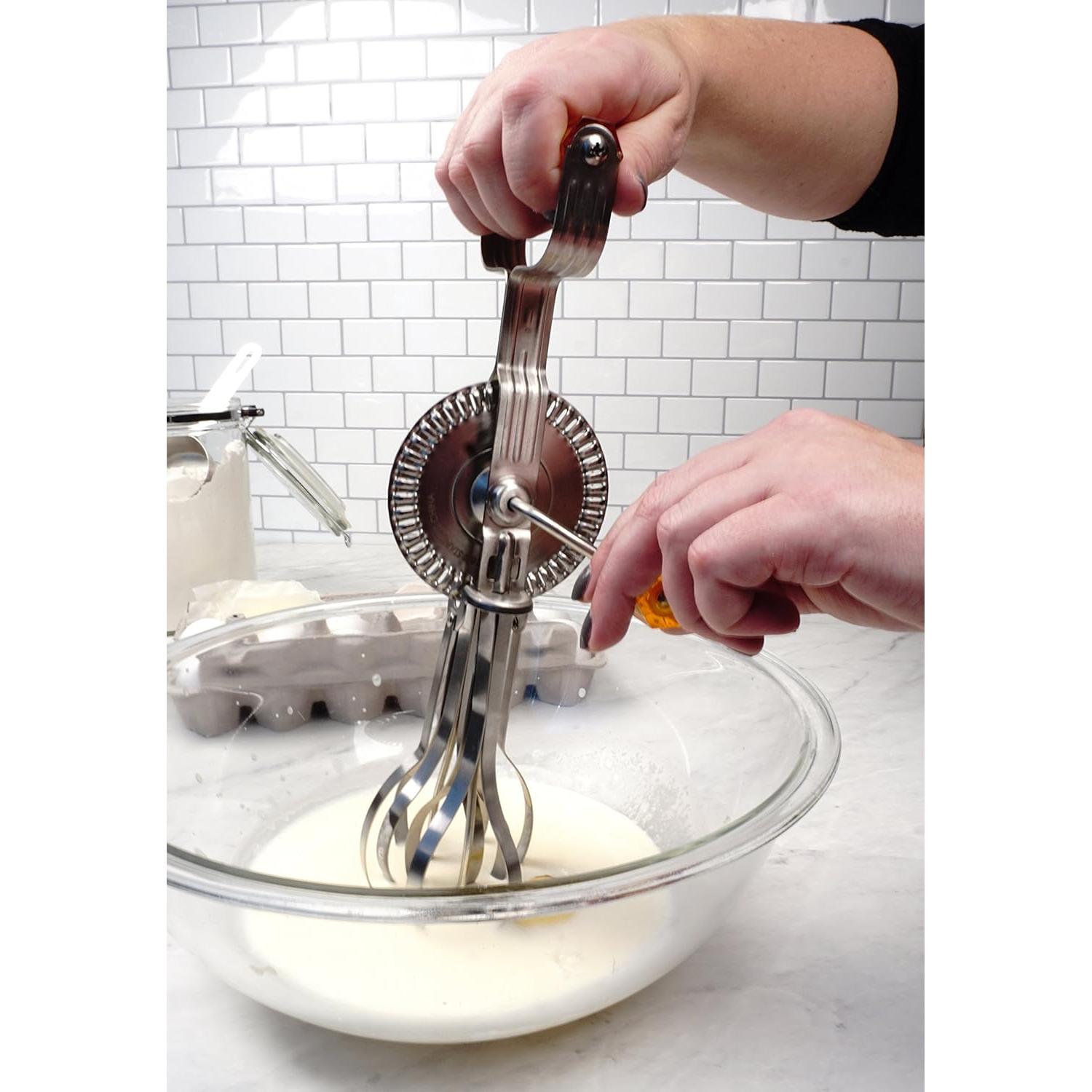 Batidor de Huevos Vintage RSVP Internacional Acero Inoxidable 31 cm Rojo