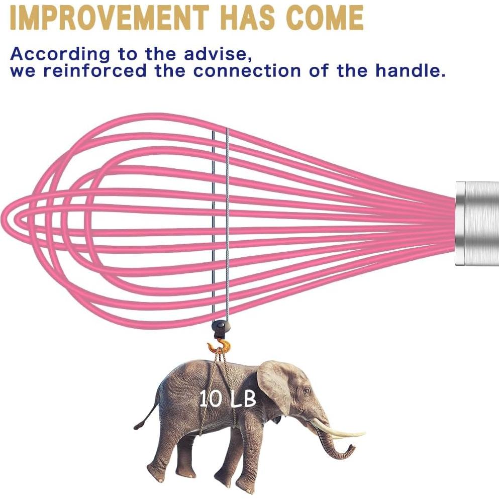 Set de 3 Batidores de Silicona OYV Rosa Antirayaduras