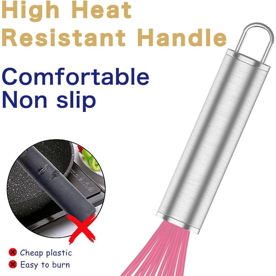 Set de 3 Batidores de Silicona OYV Rosa Antirayaduras