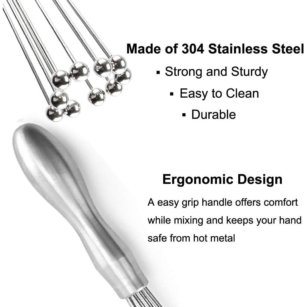 Batidor de huevos BENEKIY 30,48 cm acero inoxidable ergonómico