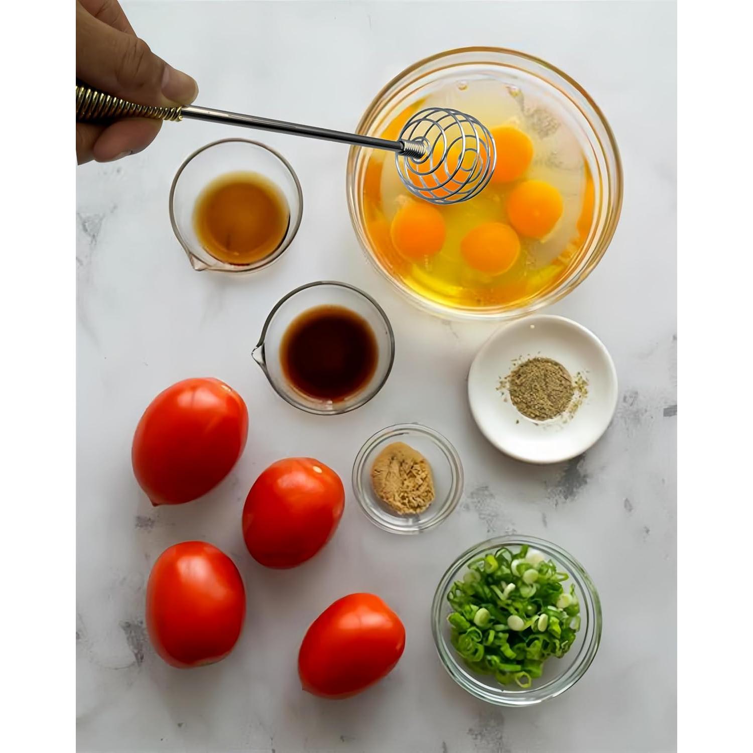 Juego de 2 Batidores de Huevo de Resorte HSHQING 25 y 30 cm