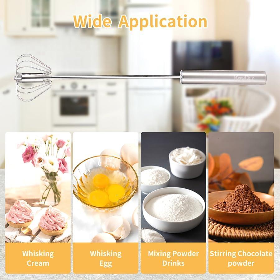 Batidor y Mezclador Manual KSENDALO Acero Inoxidable 30 y 36 cm