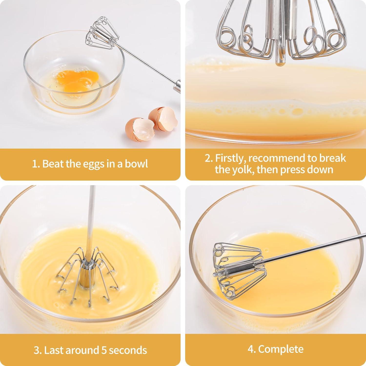 Batidor y Mezclador Manual KSENDALO Acero Inoxidable 30 y 36 cm