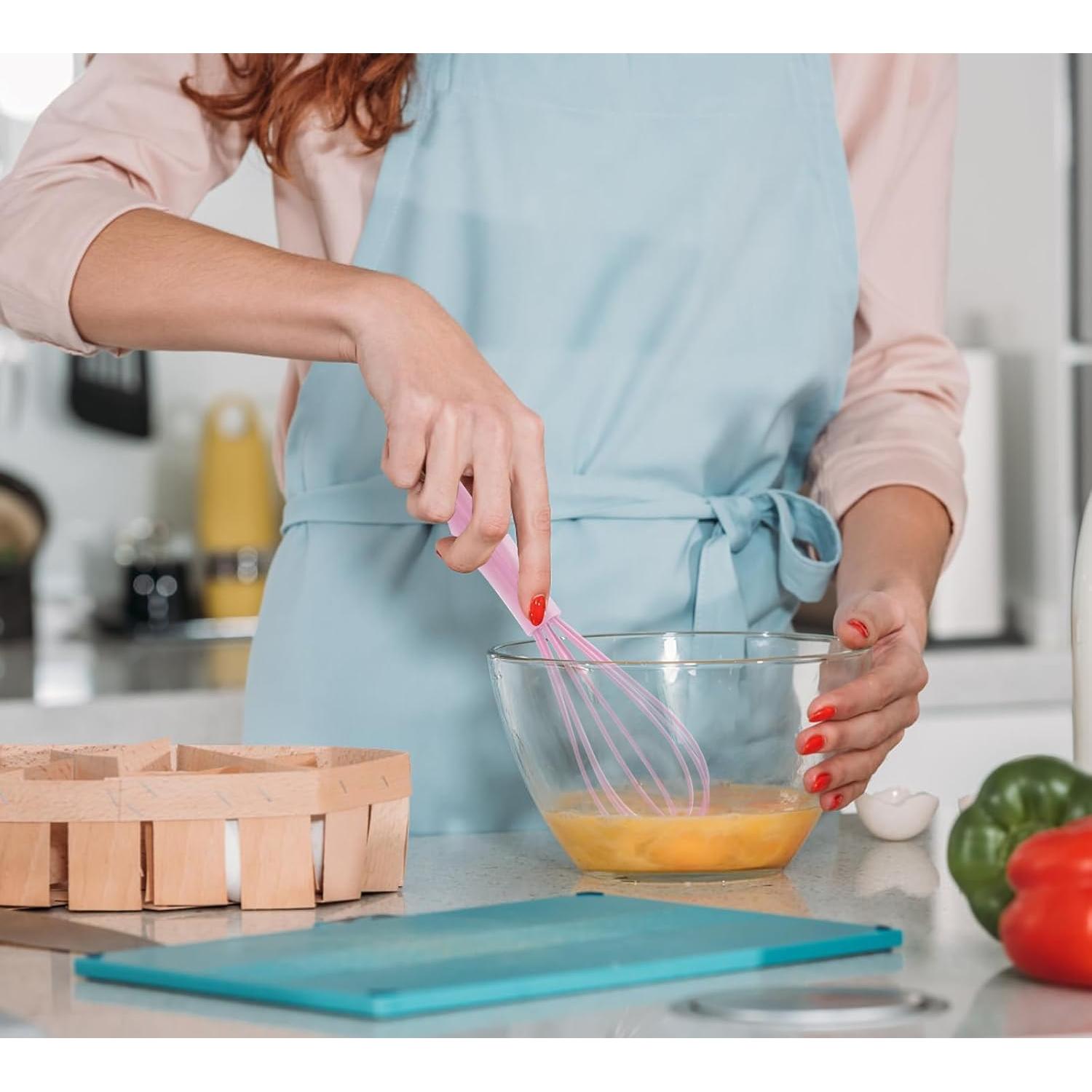 Set de 12 Batidores de Silicona Nalegtocw 17 cm Antiadherentes