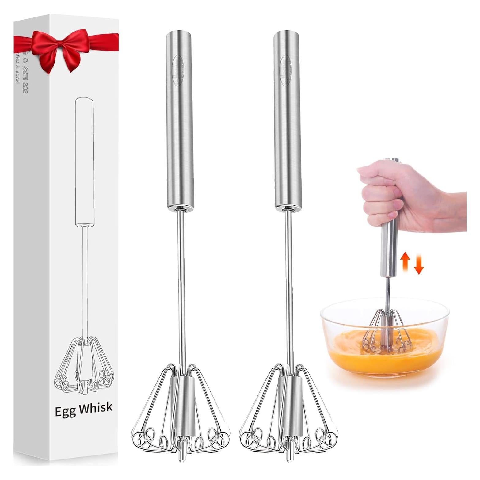 Batidor de Huevos Newness Acero Inoxidable 2 Piezas 30.4 cm