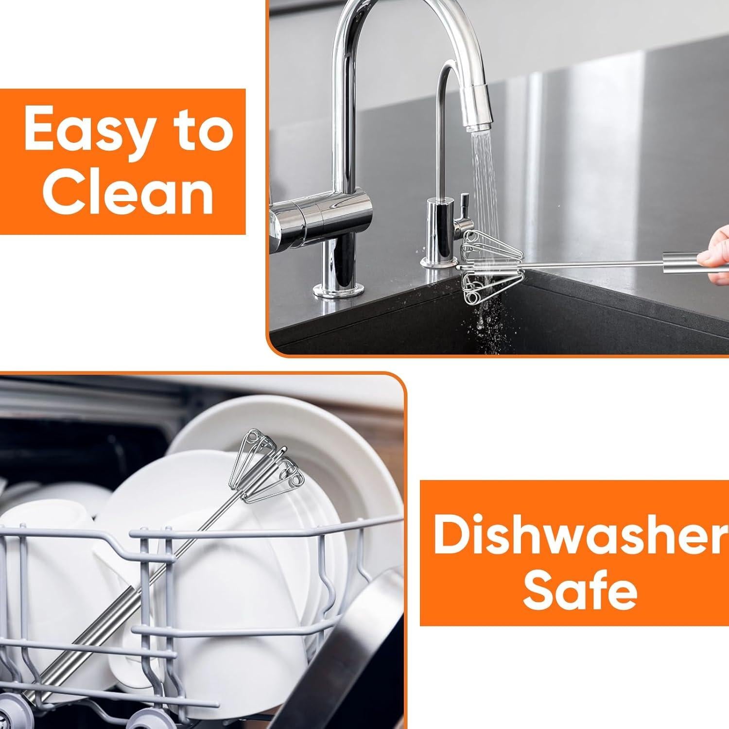 Batidor de Huevos Newness Acero Inoxidable 2 Piezas 30.4 cm