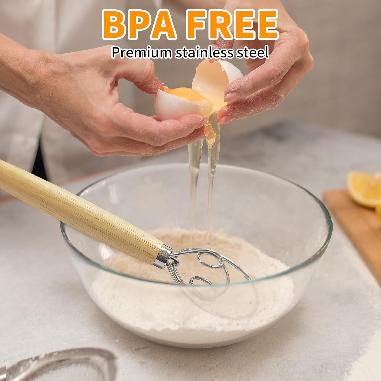 Batidor de Masa Danés ALLTOP - Acero Inoxidable 150g