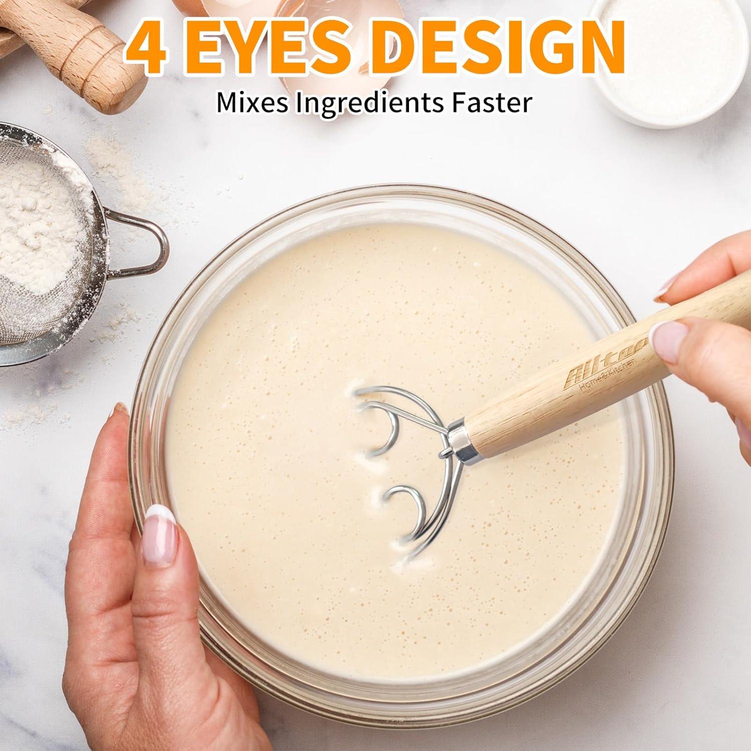 Batidor de Masa Danés ALLTOP - Acero Inoxidable 150g