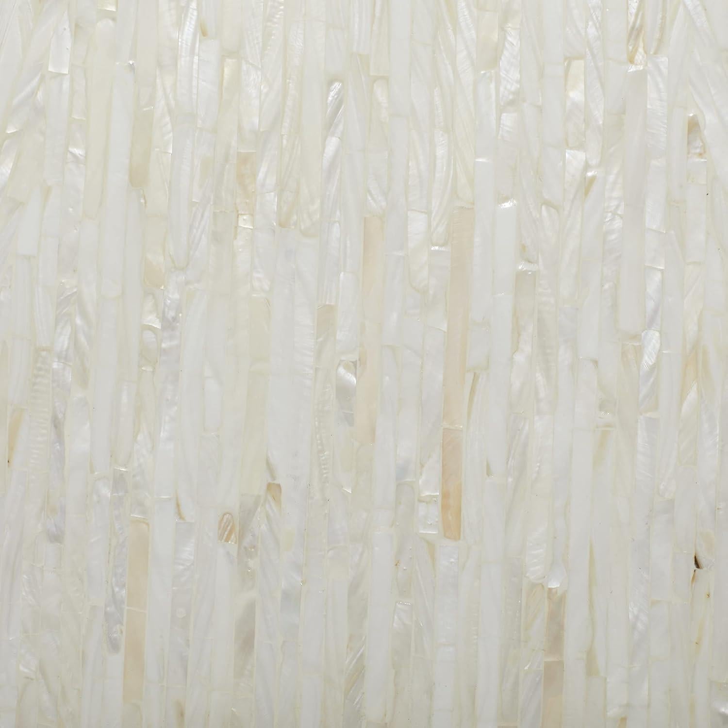 Mesa de Acento Deco 79 Hecha a Mano de Madreperla Beige