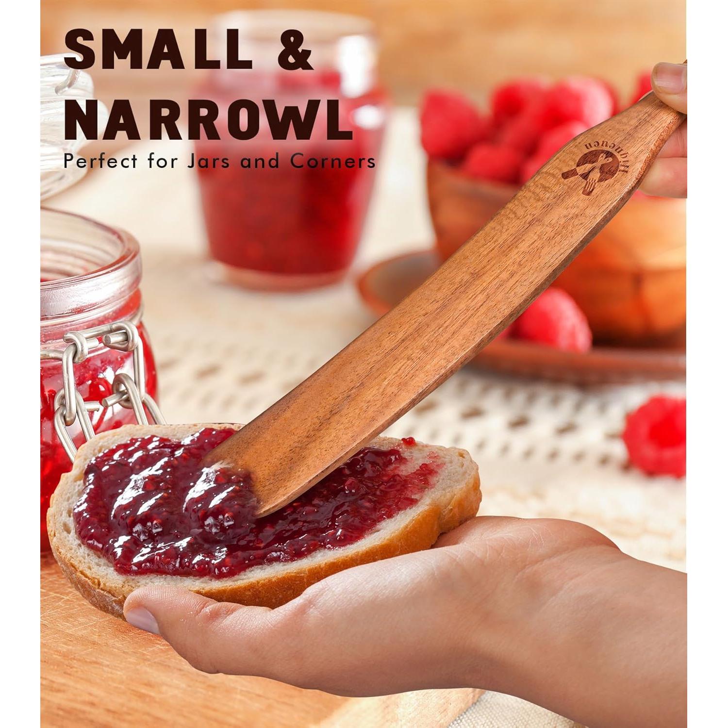 Espátula Delgada de Madera de Teca Hiqneuen 28 cm