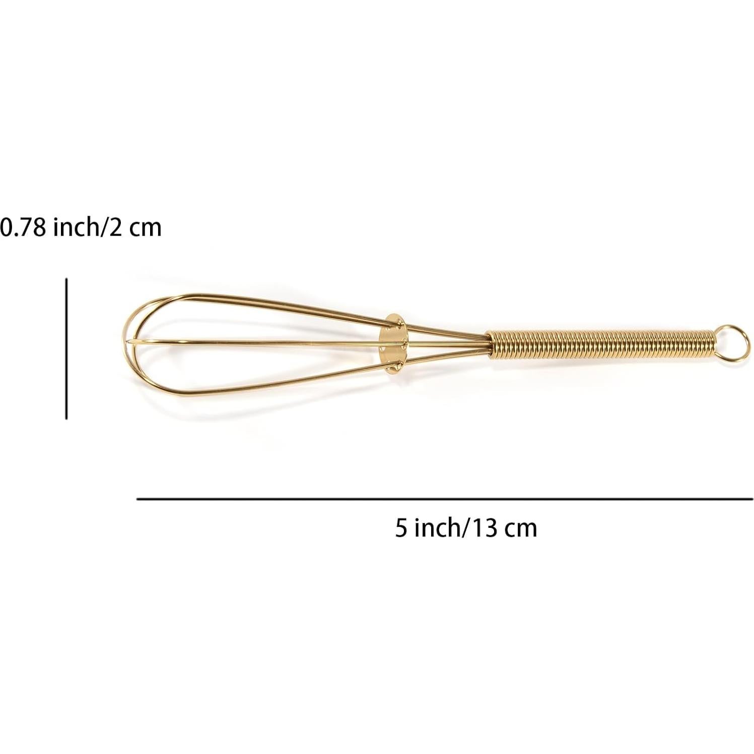 Batidores Mini Dorados TYGYLZGCF 12,7 cm 4 Piezas