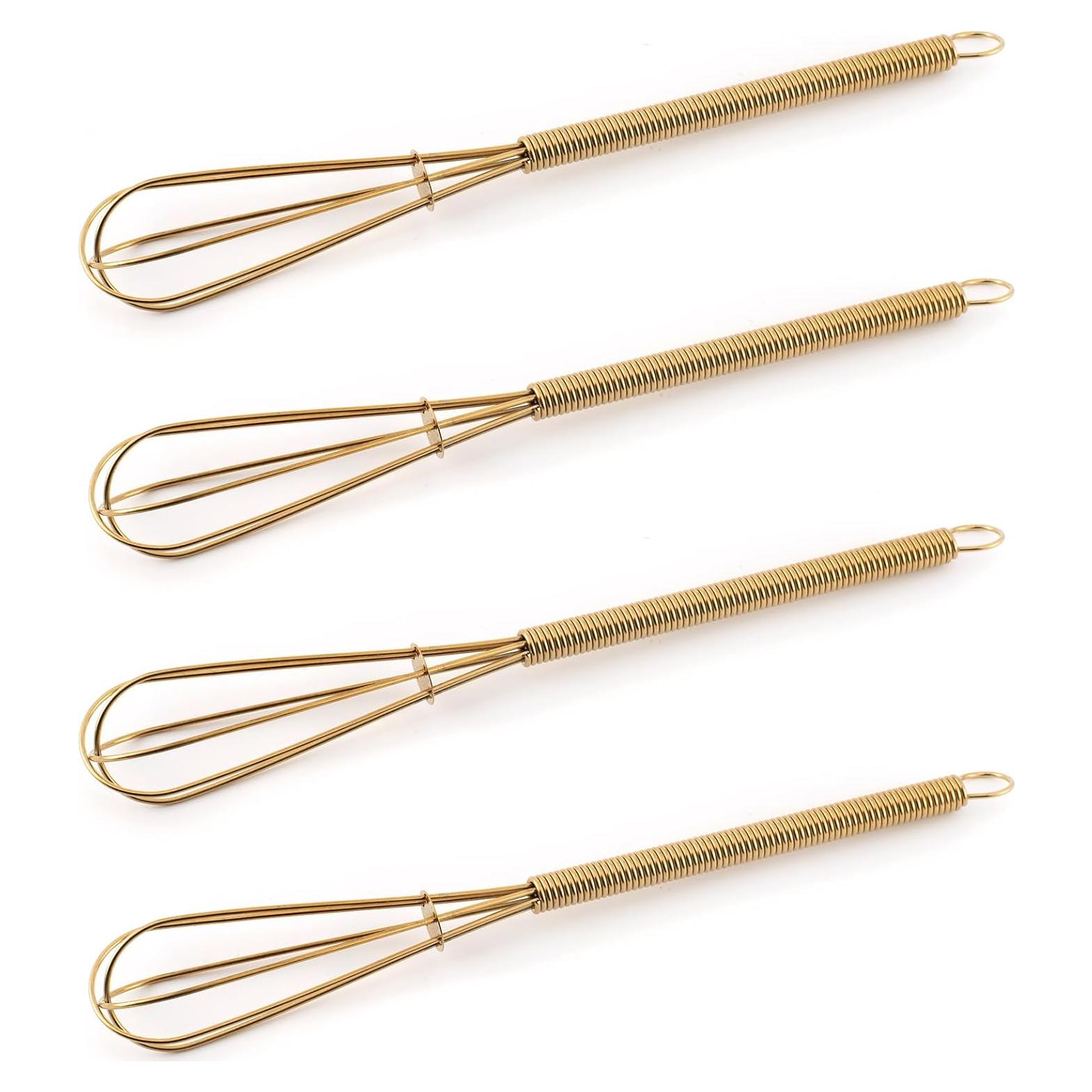 Set de 4 Mini Batidores de Acero Inoxidable TYGYLZGCF 18 cm