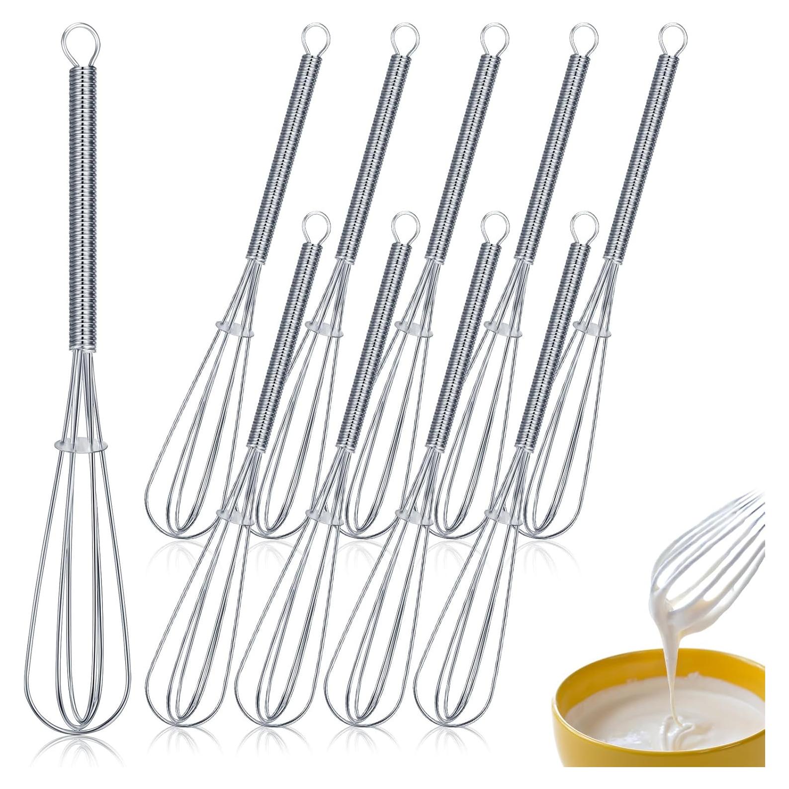 Mini Batidores de Acero Inoxidable Baderke 10 Pcs 15.24 cm