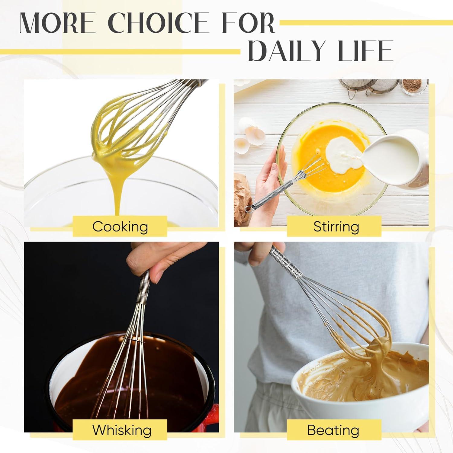 Mini Batidores de Acero Inoxidable Baderke 10 Pcs 15.24 cm