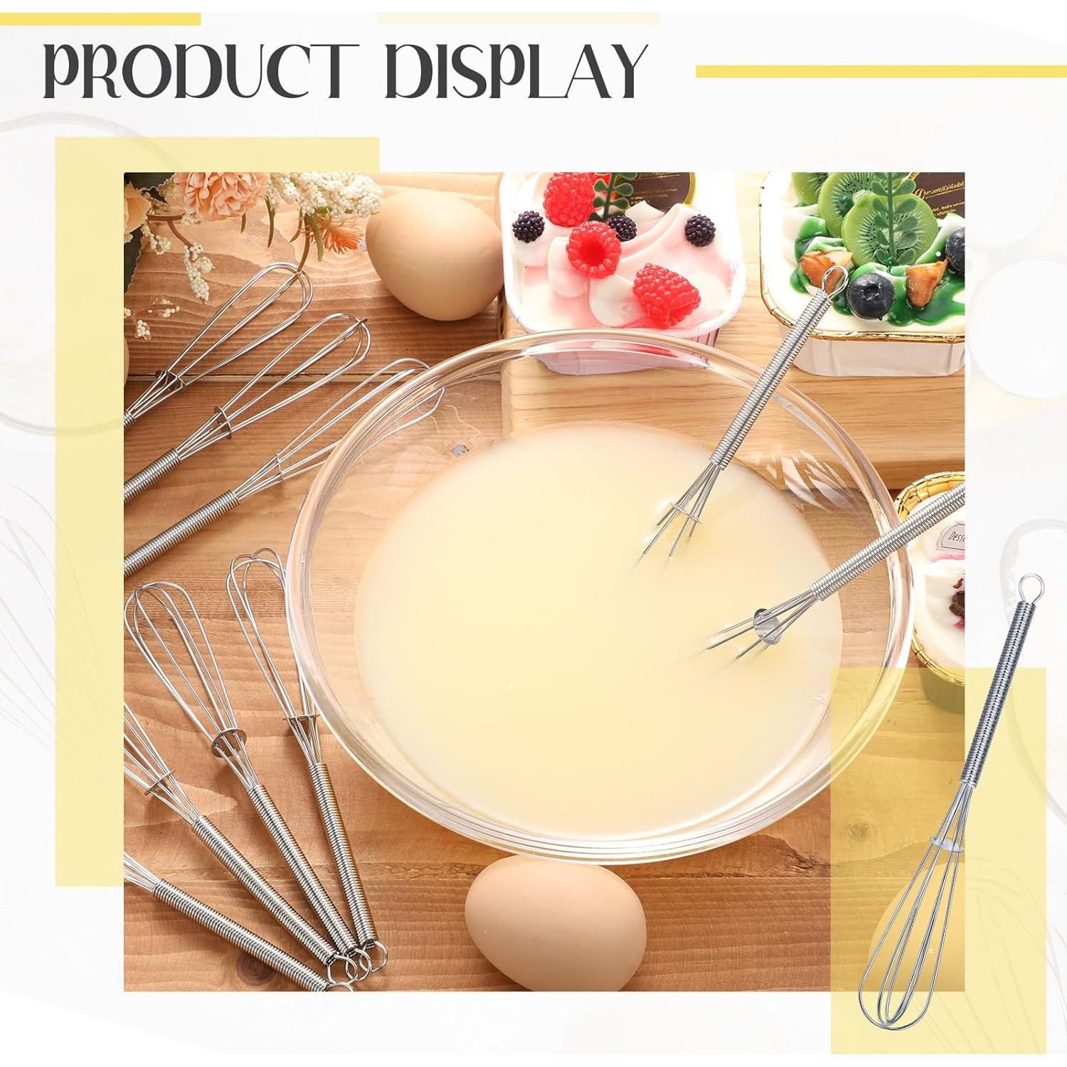 Mini Batidores de Acero Inoxidable Baderke 10 Pcs 15.24 cm