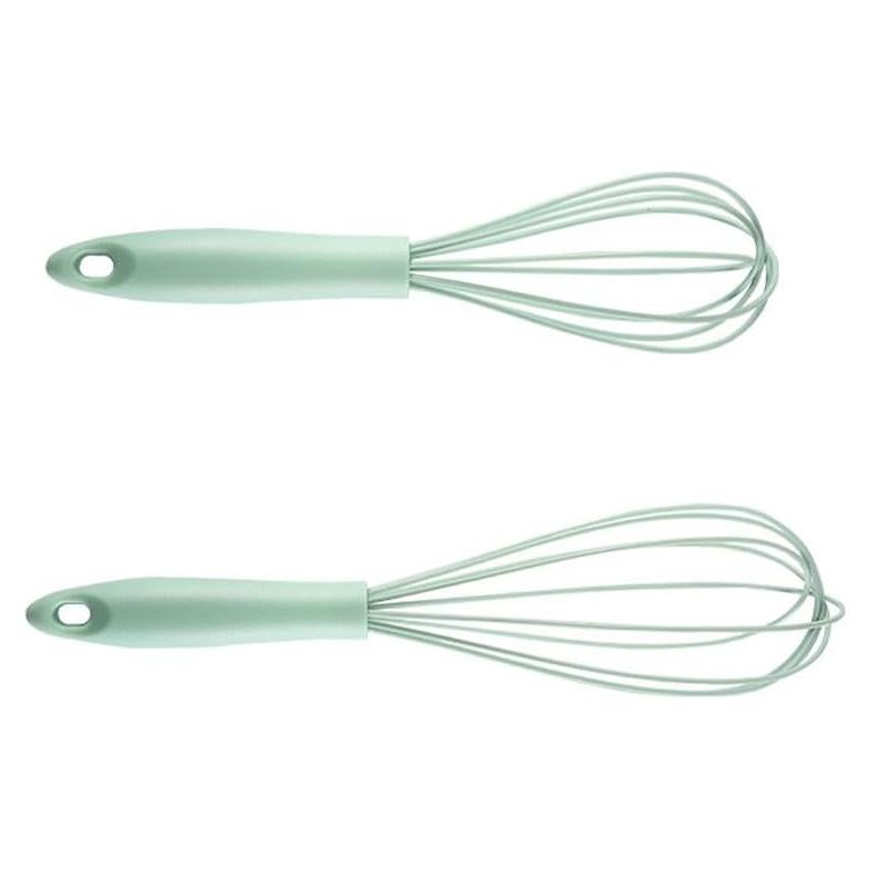 Leadigol 2PCS Silicone Whisk Egg Beater Egg Mixer Cook Kitchen Accessories Perfect for Non-Stick Cookware Milk and Egg Beater Blender