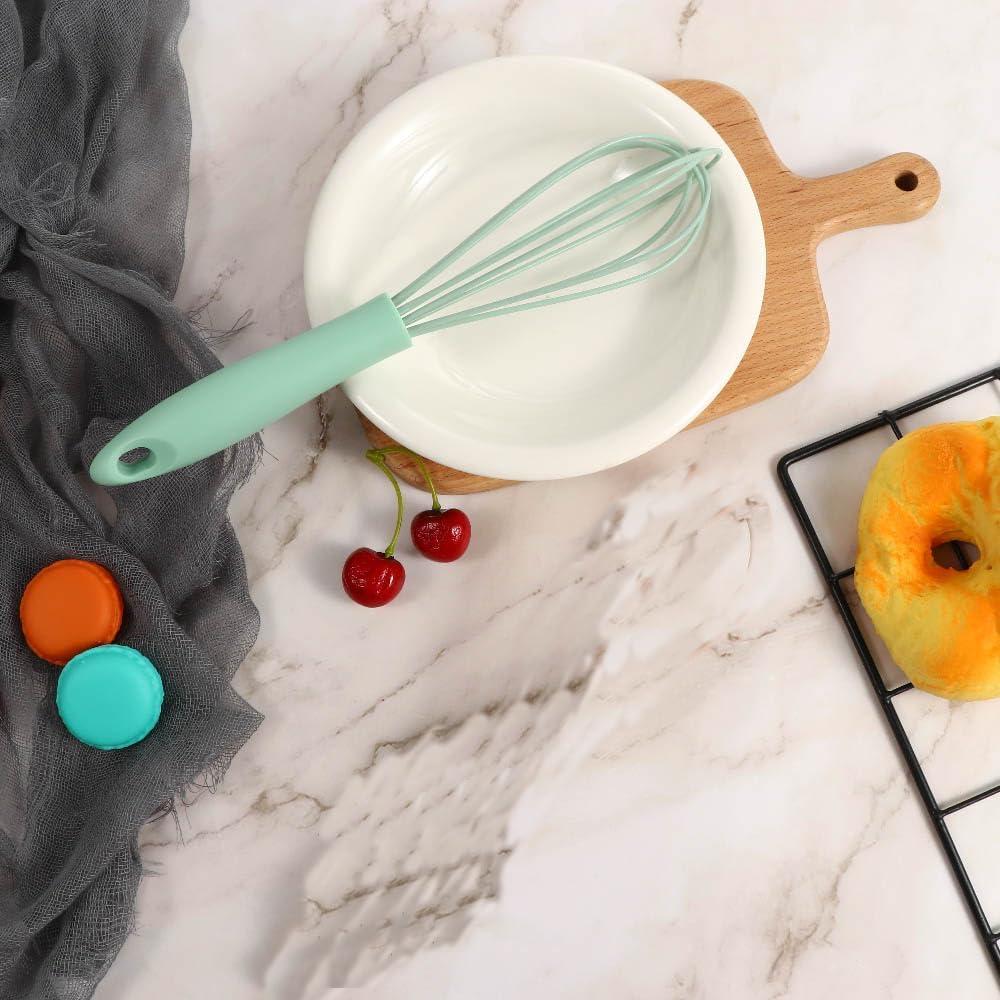 Leadigol 2PCS Silicone Whisk Egg Beater Egg Mixer Cook Kitchen Accessories Perfect for Non-Stick Cookware Milk and Egg Beater Blender