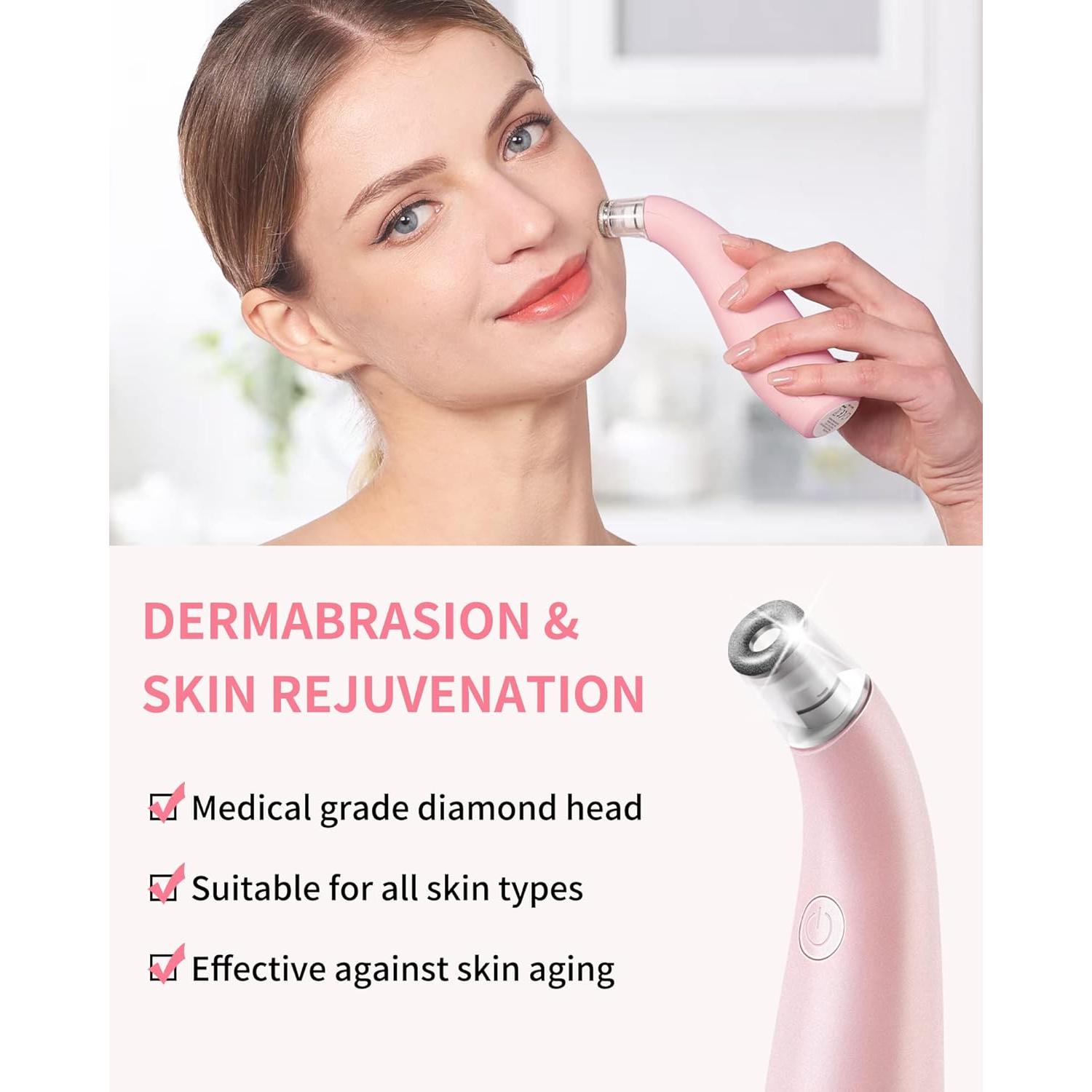 Máquina de Microdermoabrasión NEWDERMO Rosa 2-en-1 USB