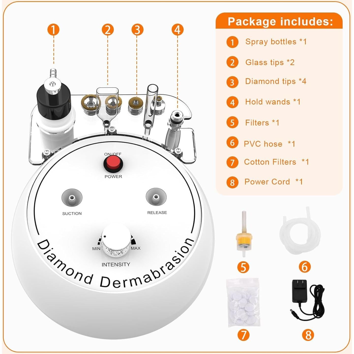 Máquina de Microdermoabrasión Mcwdoit 3 en 1 Facial Exfoliación