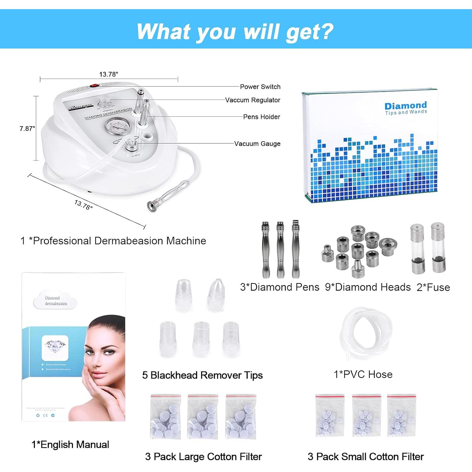 Máquina de Microdermoabrasión Diamante AIMENGXI 2 en 1