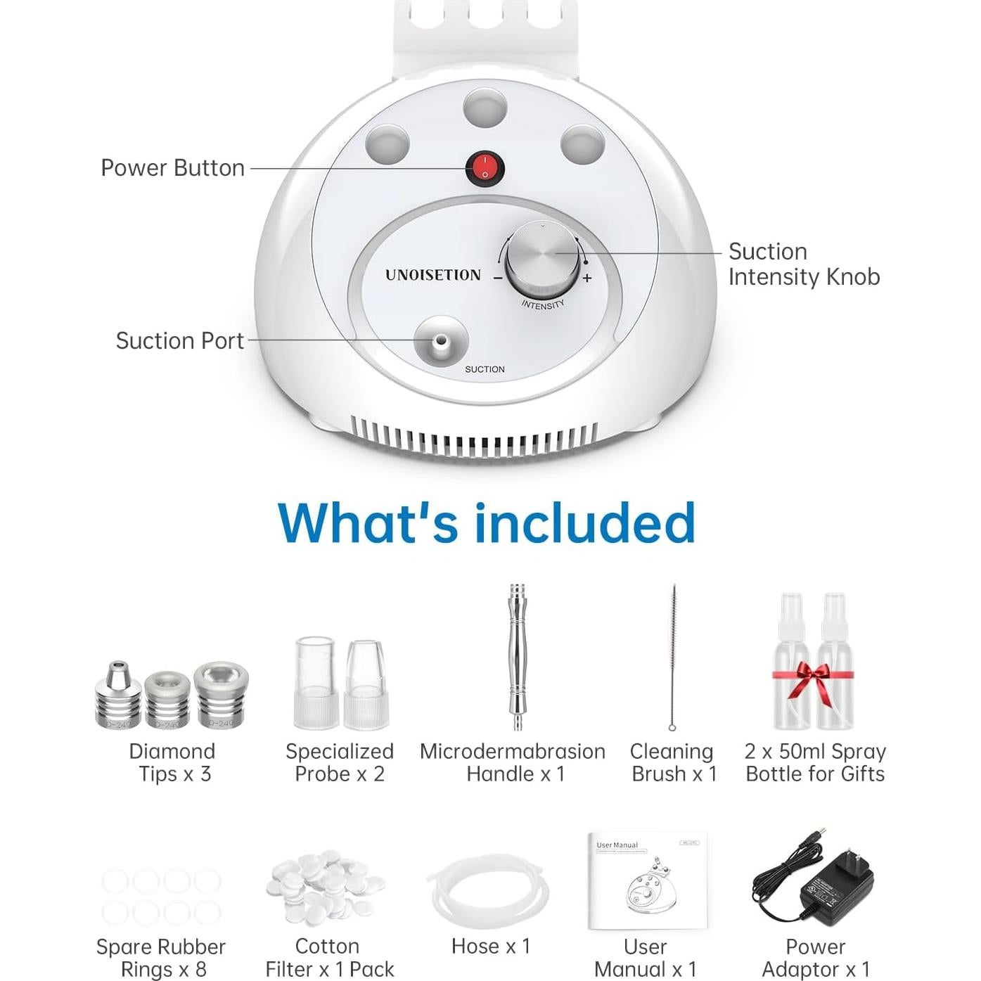 Máquina de Microdermoabrasión Facial UNOISETION 2 en 1