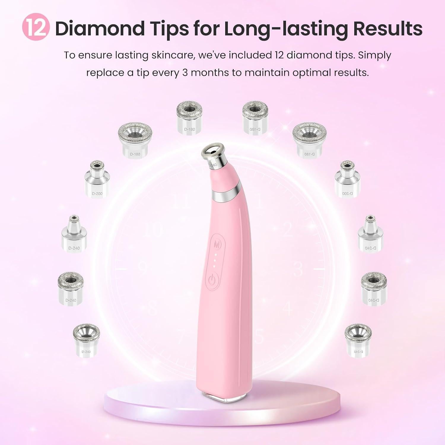 Máquina de Microdermoabrasión UNOISETION Rosa Inalámbrica