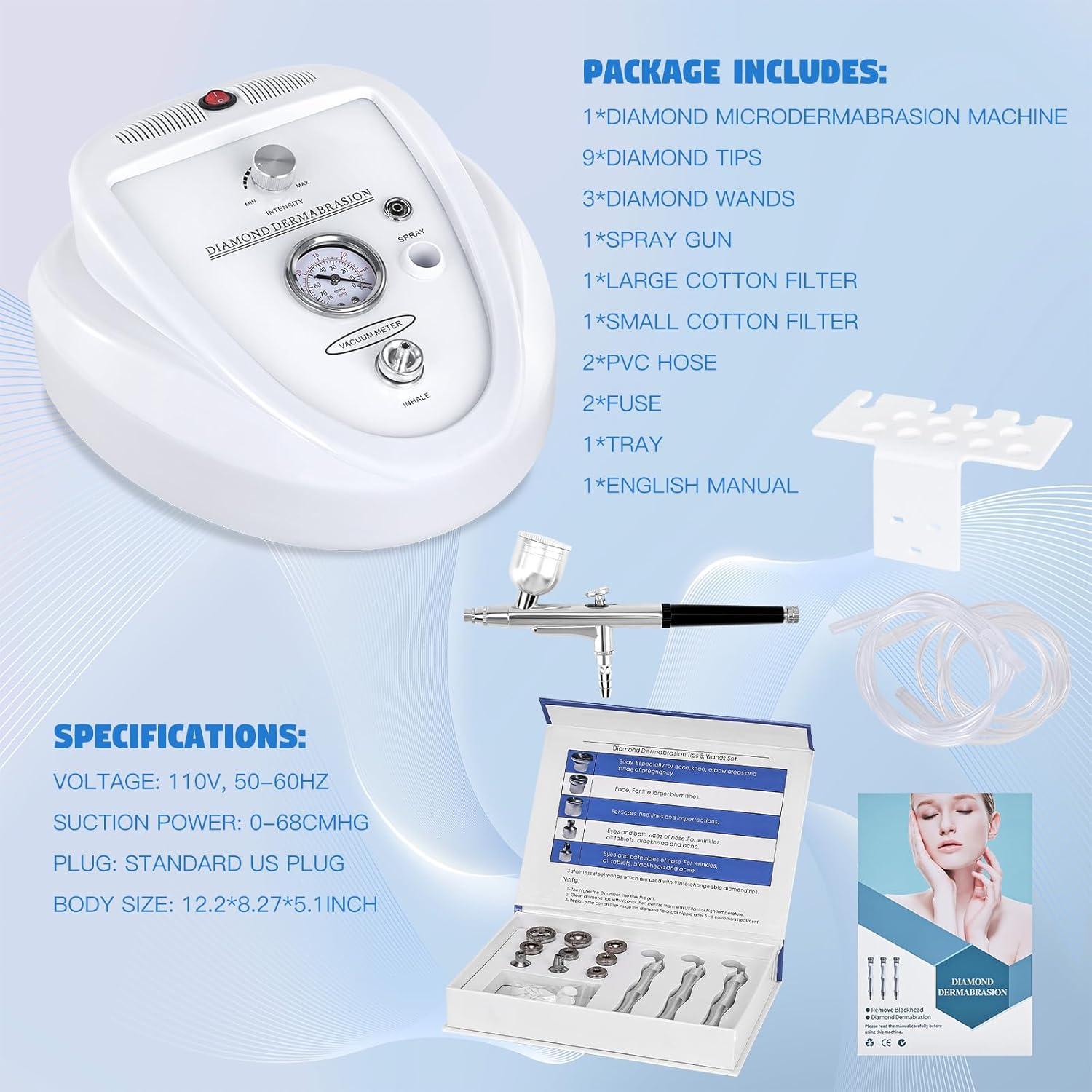 Máquina de Microdermoabrasión 2 en 1 Beauty Star - Limpieza Facial Profesional