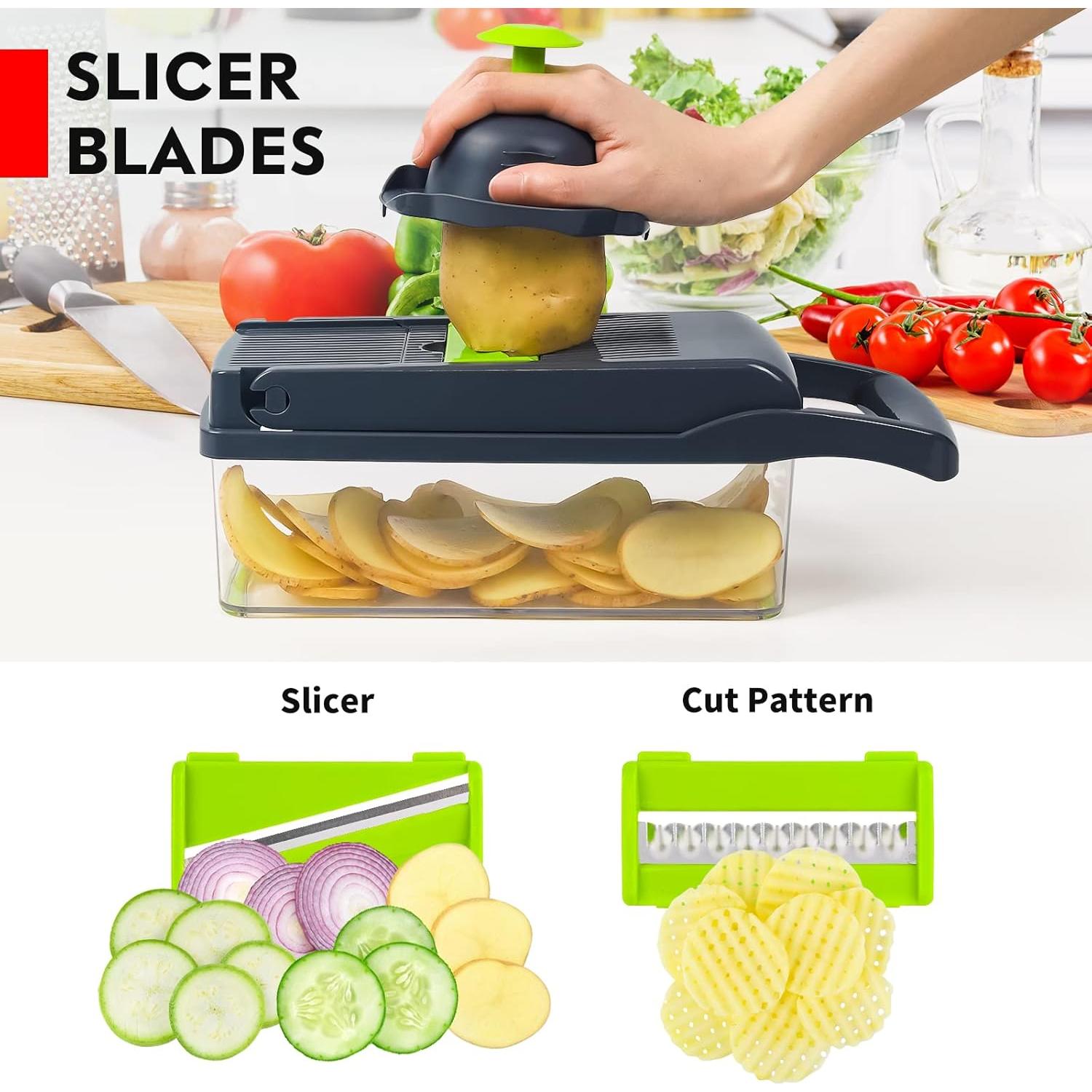 Picador de Verduras SNIFITAR 14 en 1 Acero Inoxidable Gris