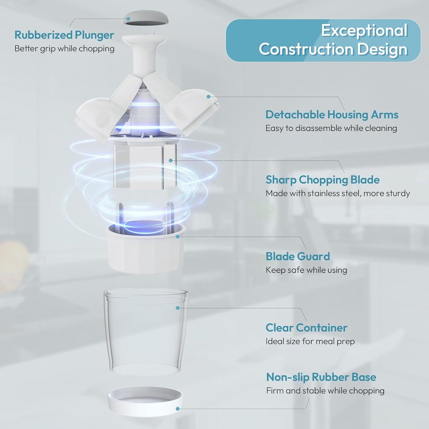 Picador Manual de Verduras Kewery Chopper-P Blanco 350g