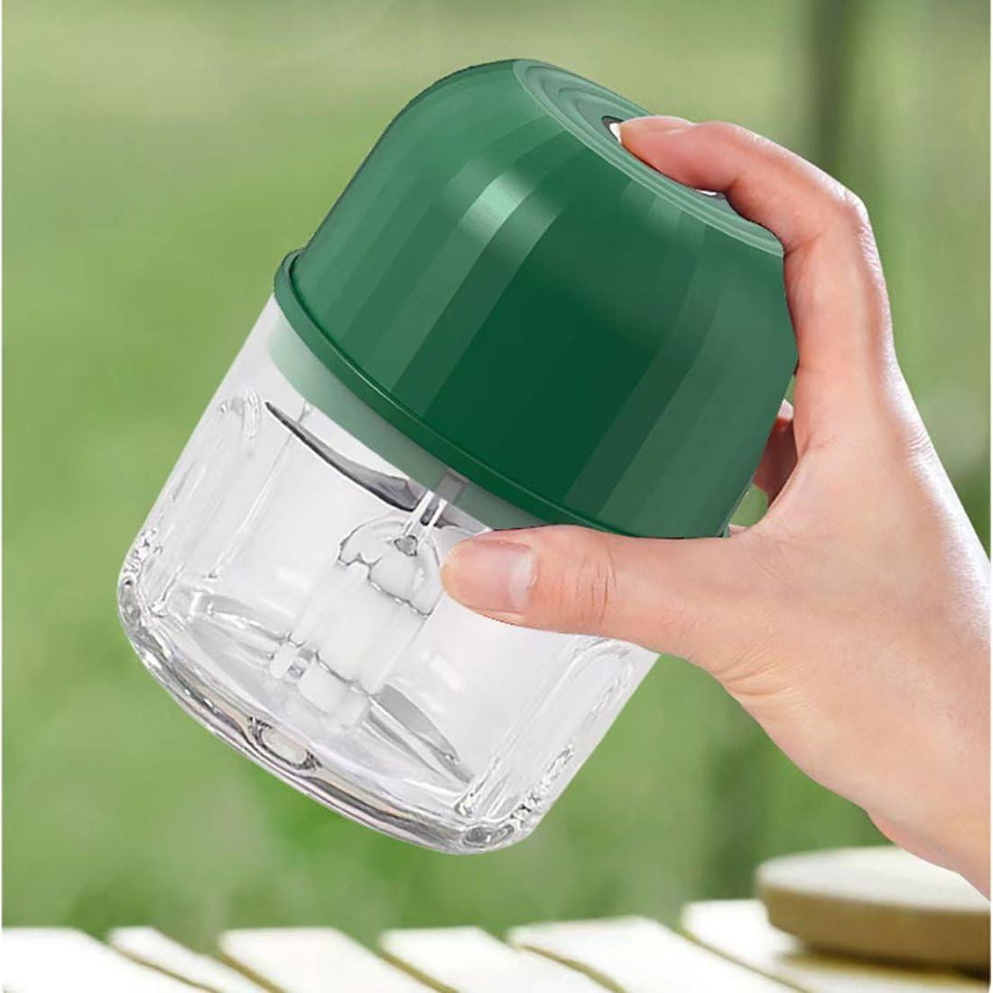 Electric Garlic Chopper Mini Food Crusher with Type C Charger - High-Power Electric Food Chopper for Vegetables, Fruits, and Nuts - Compact and Easy to Clean