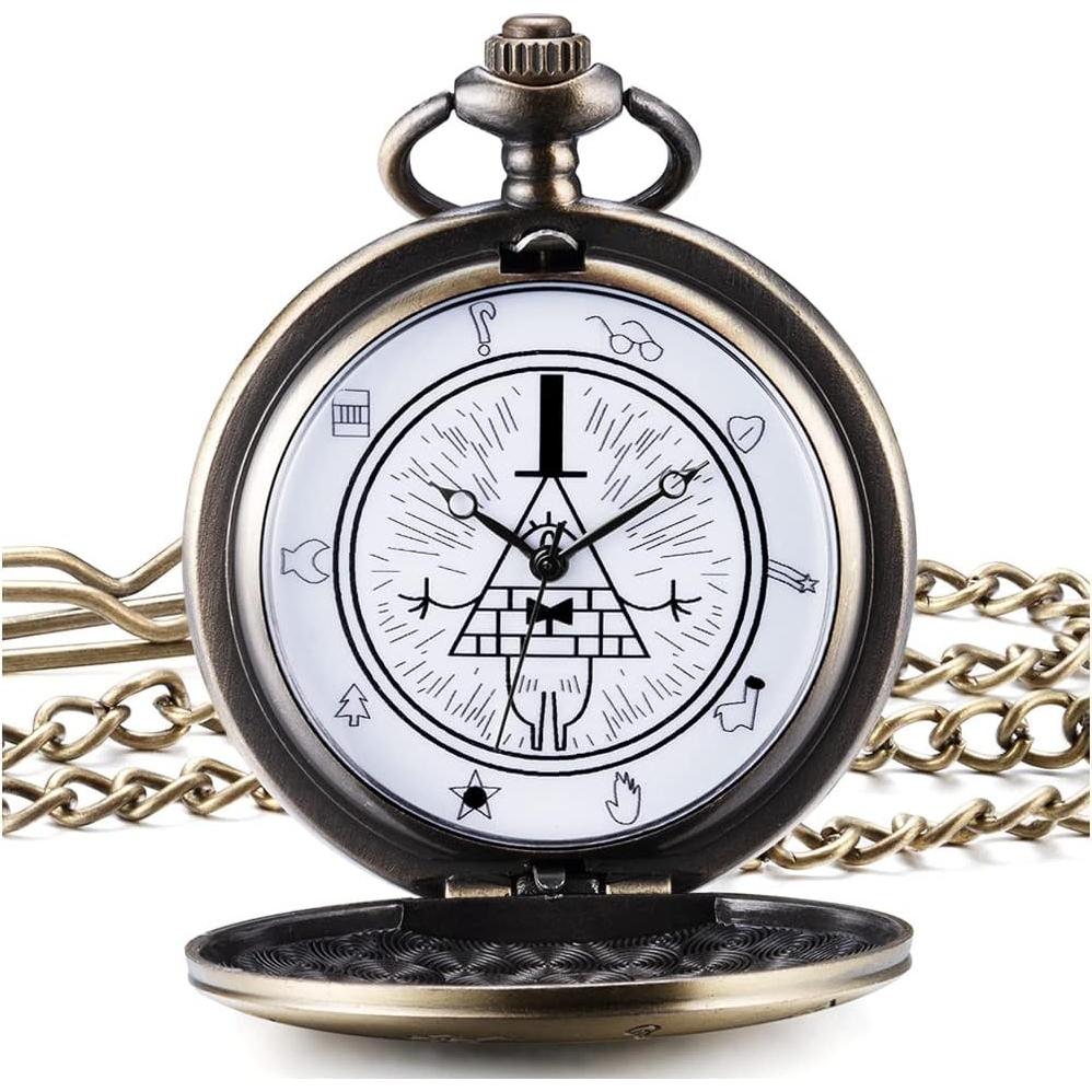 Reloj de bolsillo vintage BOSHIYA 4.6 cm con cadena