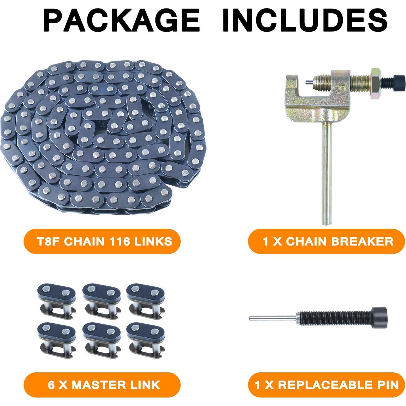 Cadena T8F 116 eslabones + rompedor para 43cc a 50cc