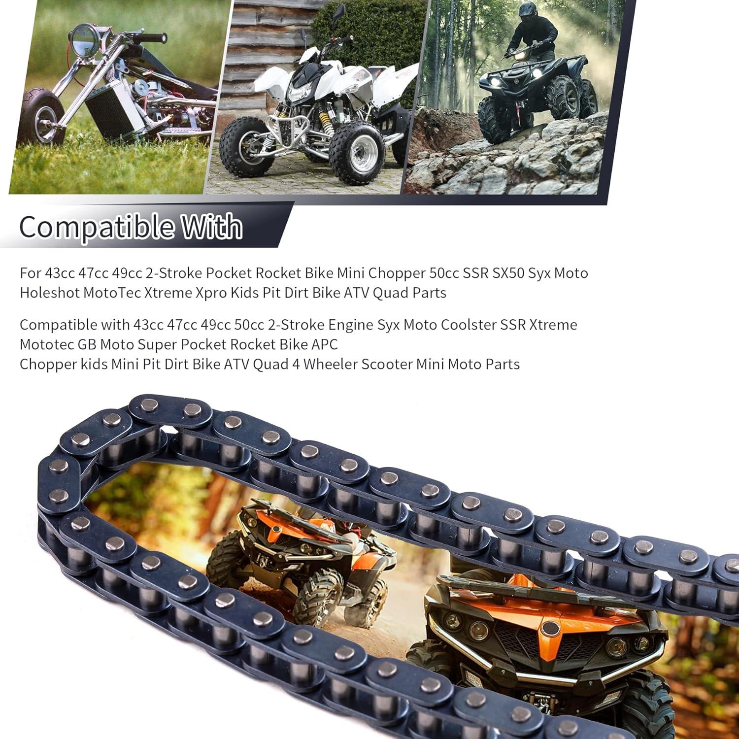 Cadena de transmisión T8F 116 eslabones MRELC para bicicleta