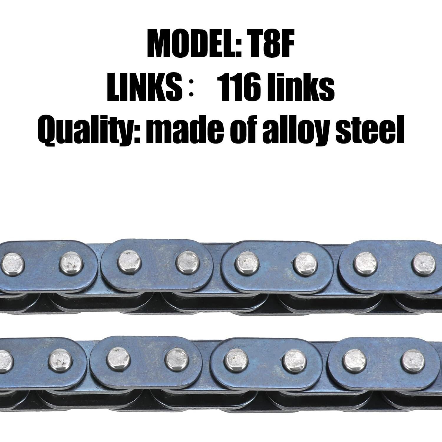 Cadena de transmisión YOXUFA T8F 116 eslabones 8mm