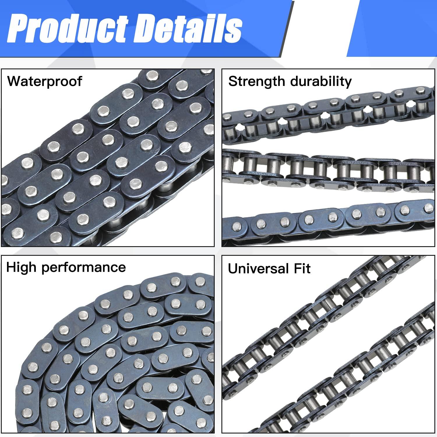 Cadena de transmisión YOXUFA T8F 116 eslabones 8mm