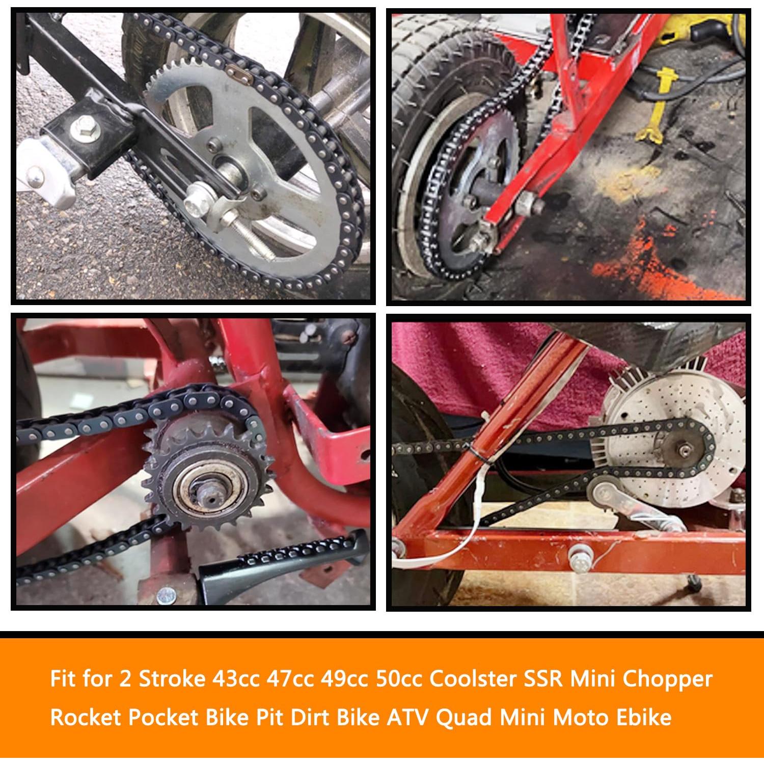 Cadena de transmisión T8F 134 eslabones para Mini Moto