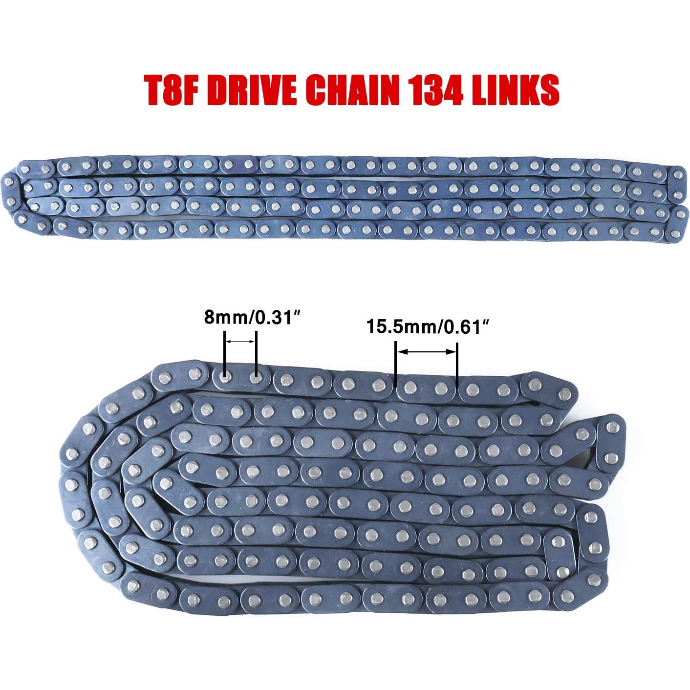 Cadena de transmisión T8F 134 eslabones para Mini Moto