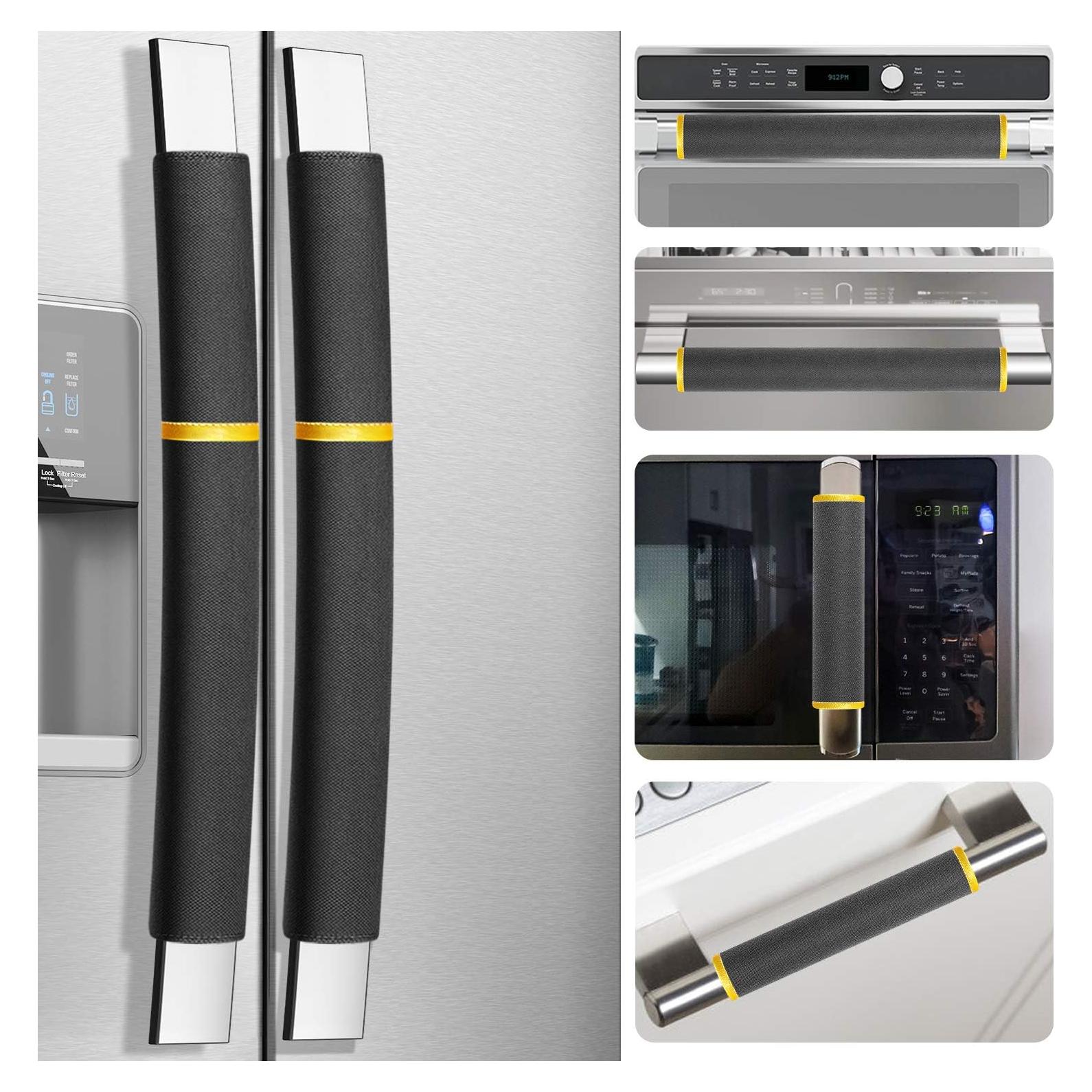 Cubiertas para Manijas de Refrigerador MRKG, Juego de 6, Negro